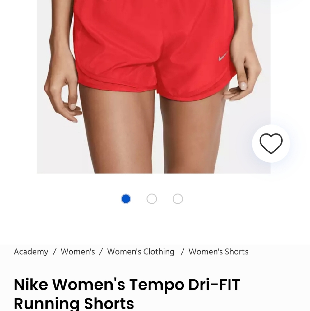 Red Nike Tempo Running Shorts (new style)